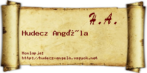 Hudecz Angéla névjegykártya